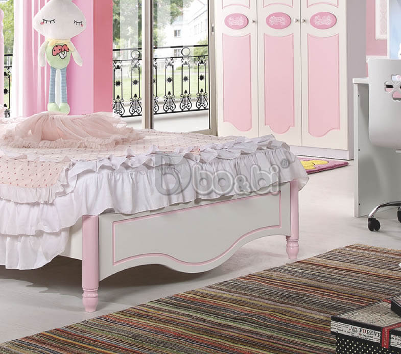 Giường ngủ cho bé gái màu hồng dễ thương BB BABY968G-2